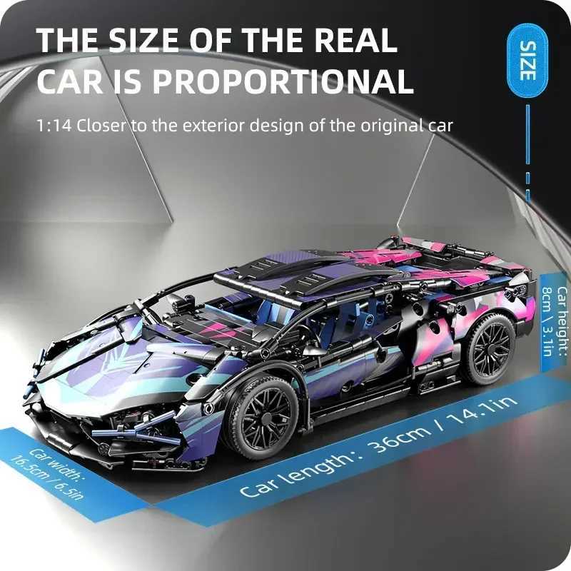 Technical 1314Pcs RC Race Car Building Block Set Remote Control Motor Sport Car Collectible 1 14 Model Scale MOC Toy Adult Gifts XJ250702