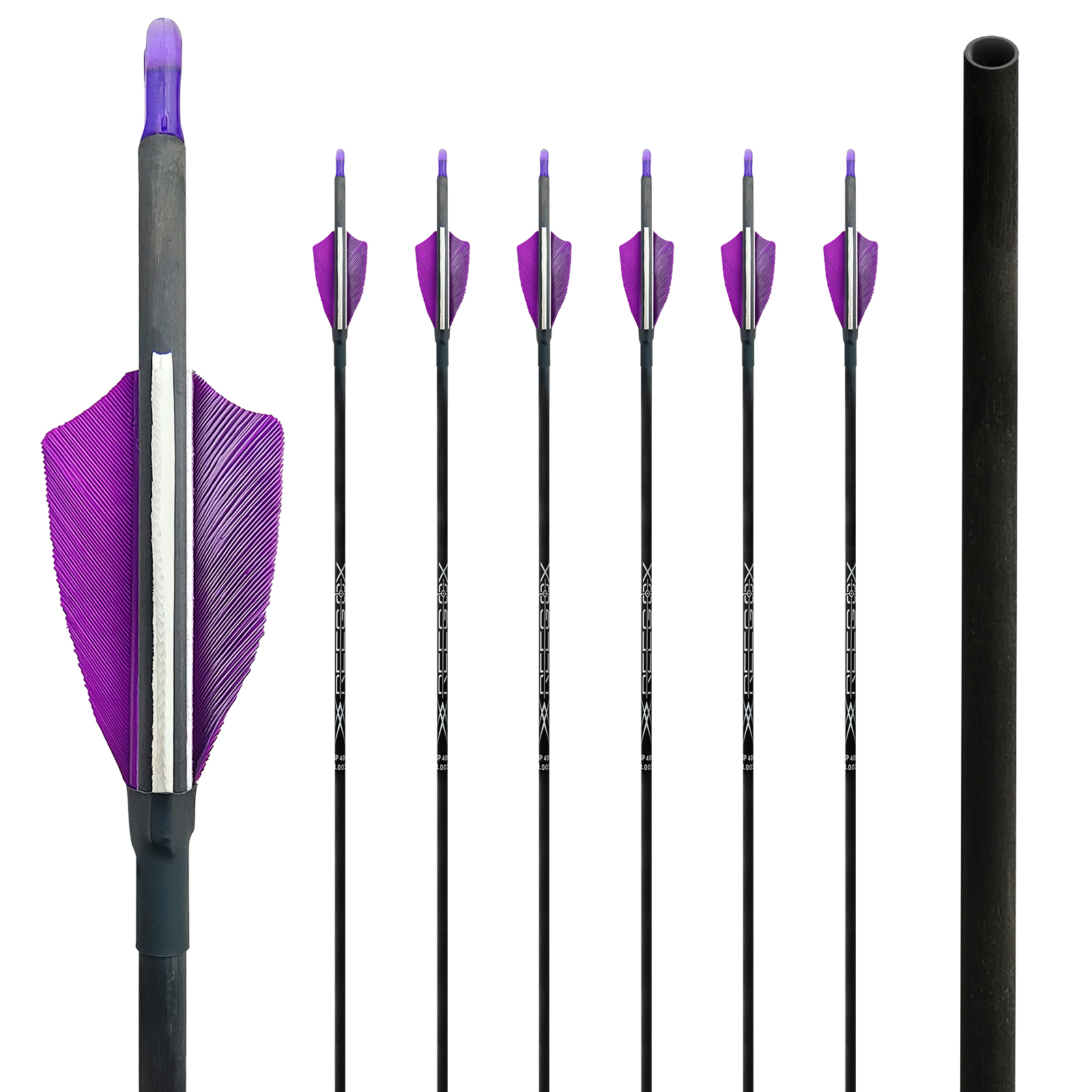 Archery Targeting Arrows Turkey Feathers 31inch 4.2mm Carbon Hunting Arrows for Recurve Bow & Compound Bow Spine 350-1500 Practice Arrows (Without Arr