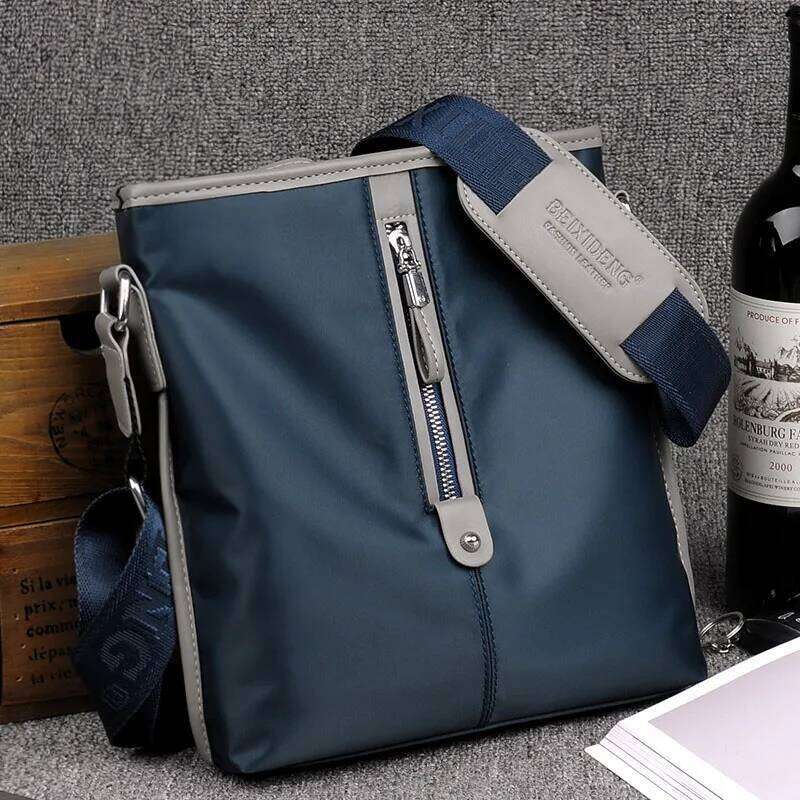 New Fashion Men Shoulder Oxford Men's Crossbody Bags Business Waterproof Short Trip Zipper Male Solid Color Messenger Bag