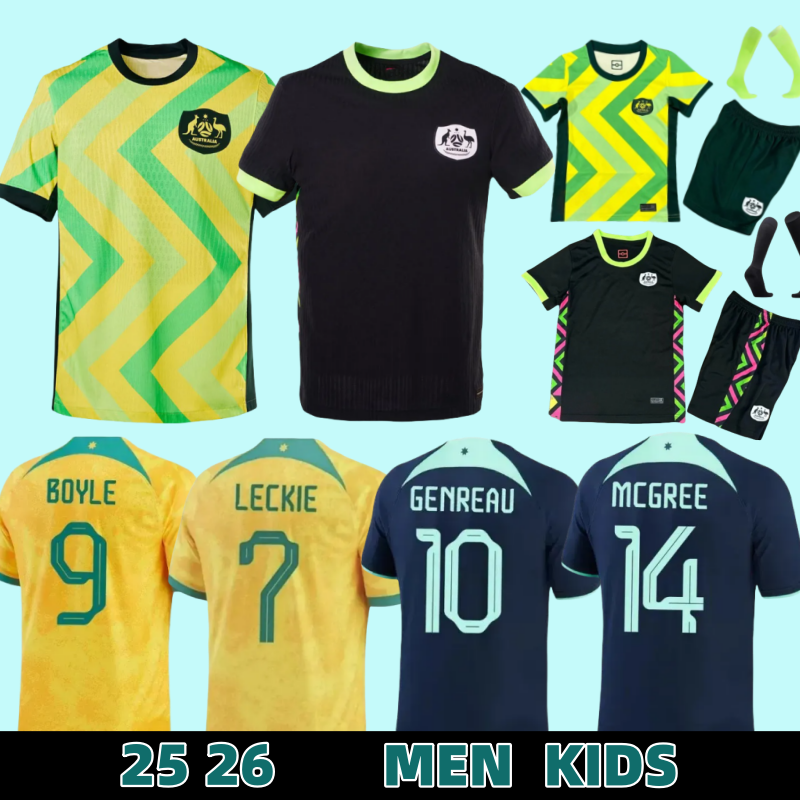 2025 2026 Australia National Team Jersey Soccer jersey:Home Away Styles for Men & Kids - Breathable, Lightweight
