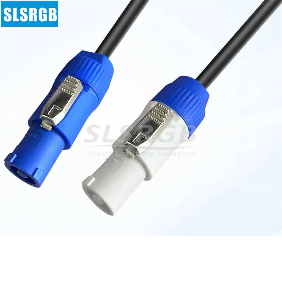 3X1.5mm 1.5SQ copper core 20A Powercon Cable Beam Moving Head Light hand in hand Extension Blue/Grey PowerCon Connector Cable W250701