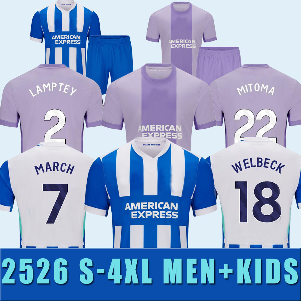 2025 2026 S-4XL Brighton soccer jerseys JOAO PEDRO ANSU FATI NAUPAY ADINGRA VELTMAN GROSS BUON LAMPTEY GROSS MITOMA MARCH ESTUPINAN Uniforms Men