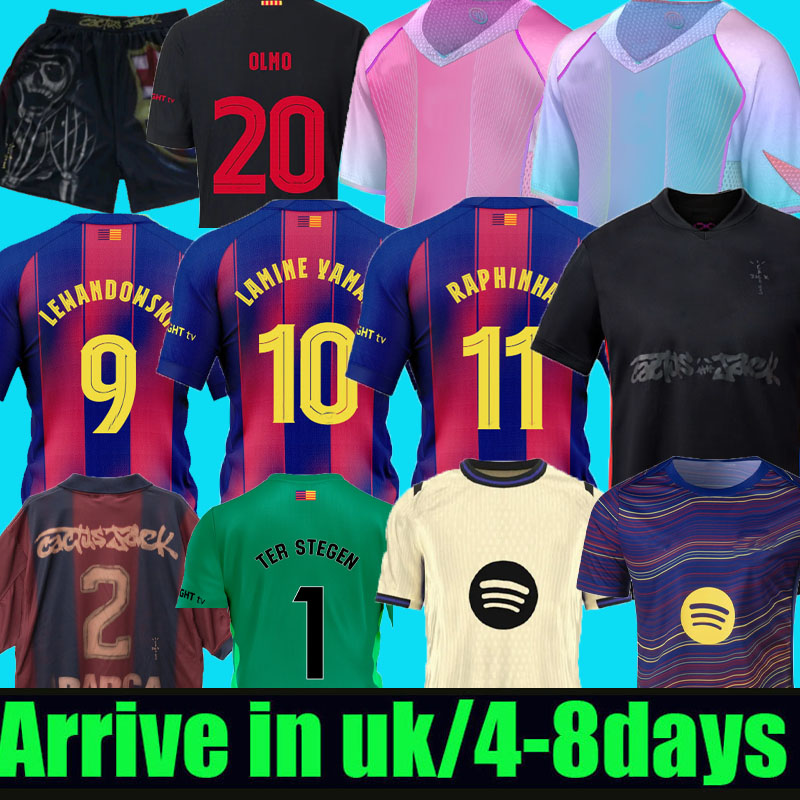 24 25 26 LAMINE YAMAL Lewandowski soccer jerseyS OLMO KESSIE GAVI Raphinha FERRAN 2024 2025 football shirt Kounde men kids kit fans player Copa del Rey FINAL