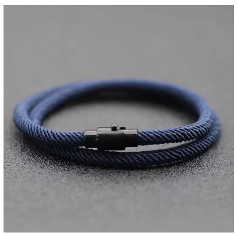 New Minimalist Men Rope Bracelet Double Layer Survival Braclet Homme Accessories Boyfriend Gift Magnet Buckle Pulsera Hombre