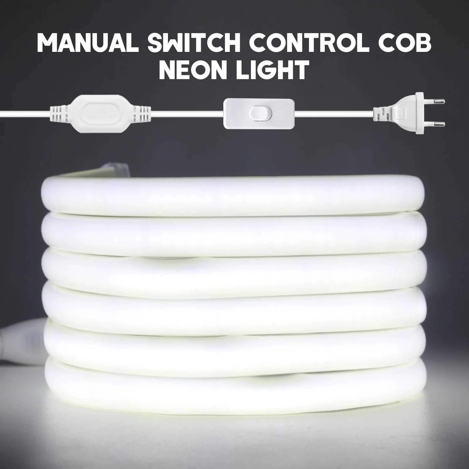 220V COB LED Strip Light 20M 40M 288LEDs/m Flexible Outdoor IP67 Waterproof CRI RA90 FOB Tape Lamp For Bedroom Kitchen Lighting W250701