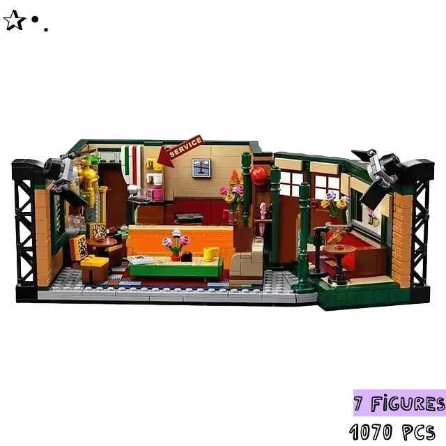 Hot sales Friends Apartment 1070 pcs Model Building Blocks Bricks Toys Central Perk Model comes with figures Birthday gifts XJ250702
