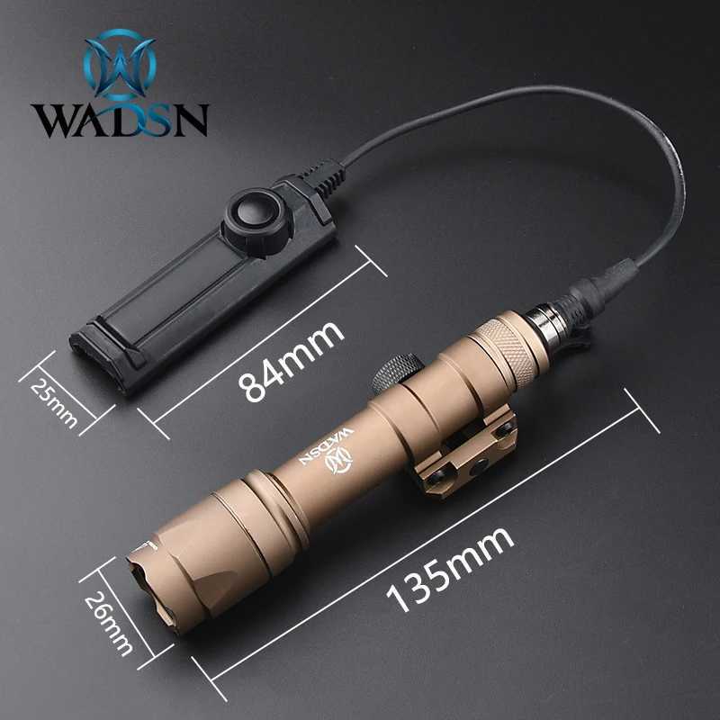 M600 M600C Tactical Flashlight Light Fit Picatinny Rail 600LM LED With Dual Function Switch Wdasn Airsoft Metal WeaponsXJ250701
