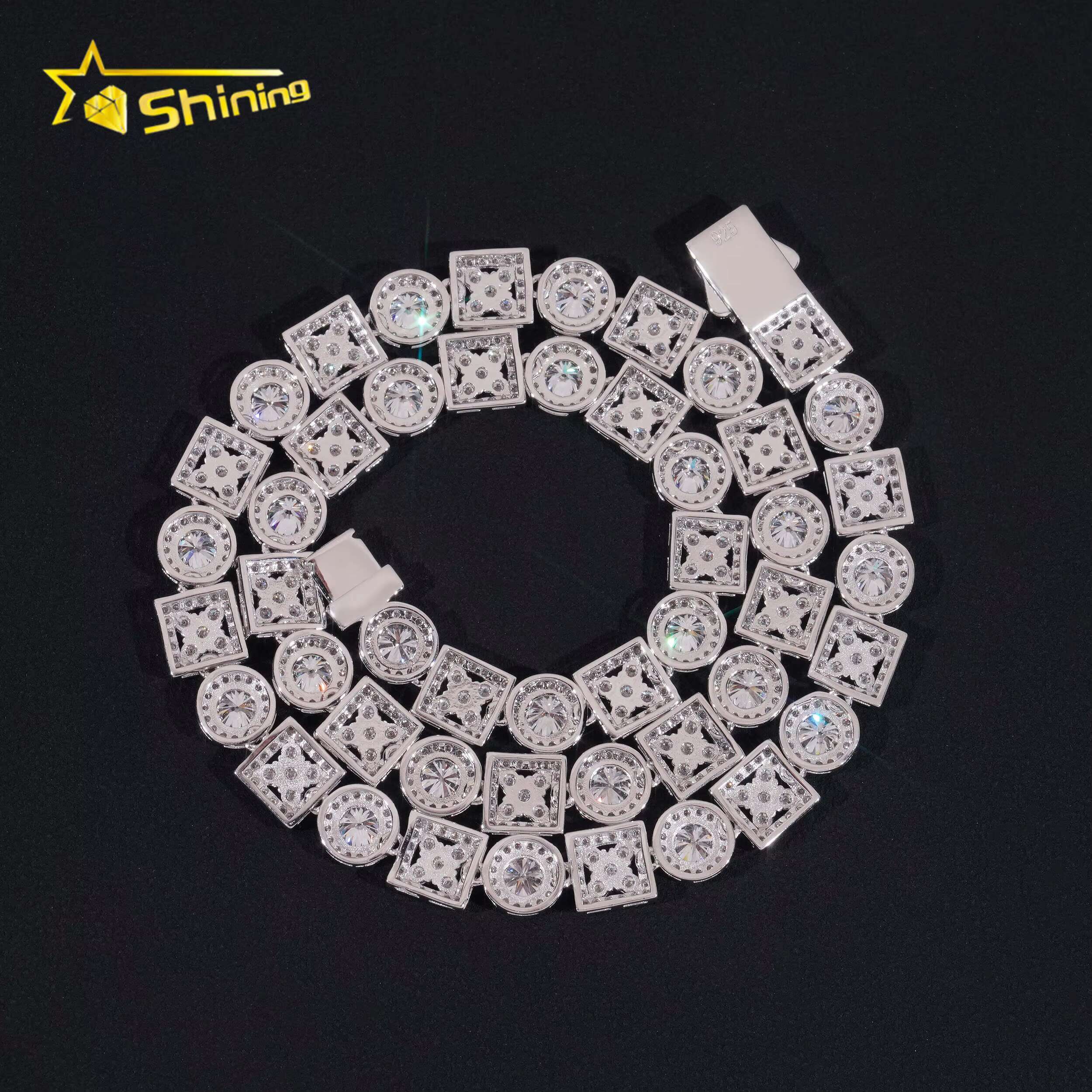 New Arrival 925 Sterling Silver Moissanite Pass Diamonds Tester Diamonds Fast Shipping Women Men Unisex Bracelet
