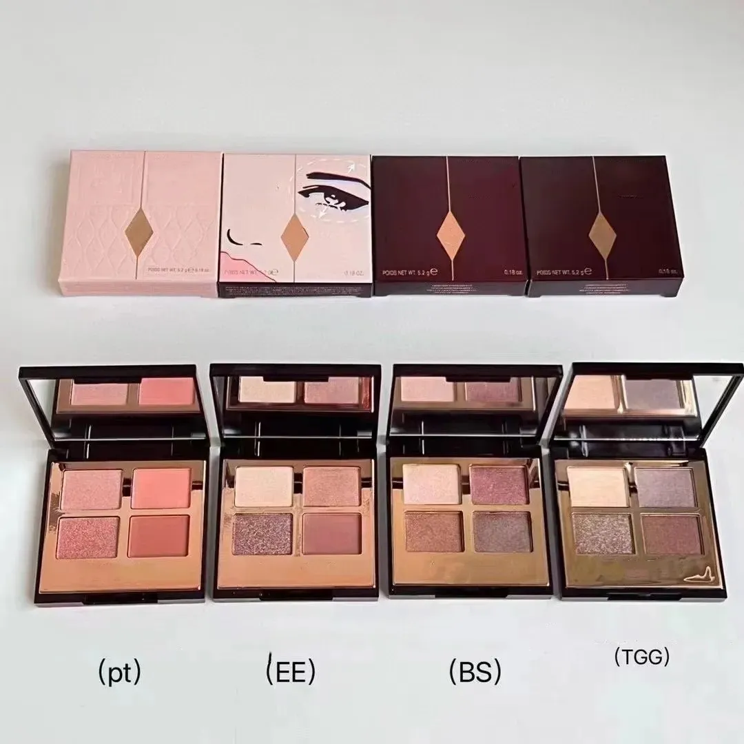 Luxurious 4 Color Eyeshadow Palette Full Size Luxury Eye Palette Of Pops 5.2g Long Wearing Waterproof Eye Shadow Palettes Shimmery Pigment Powder Make