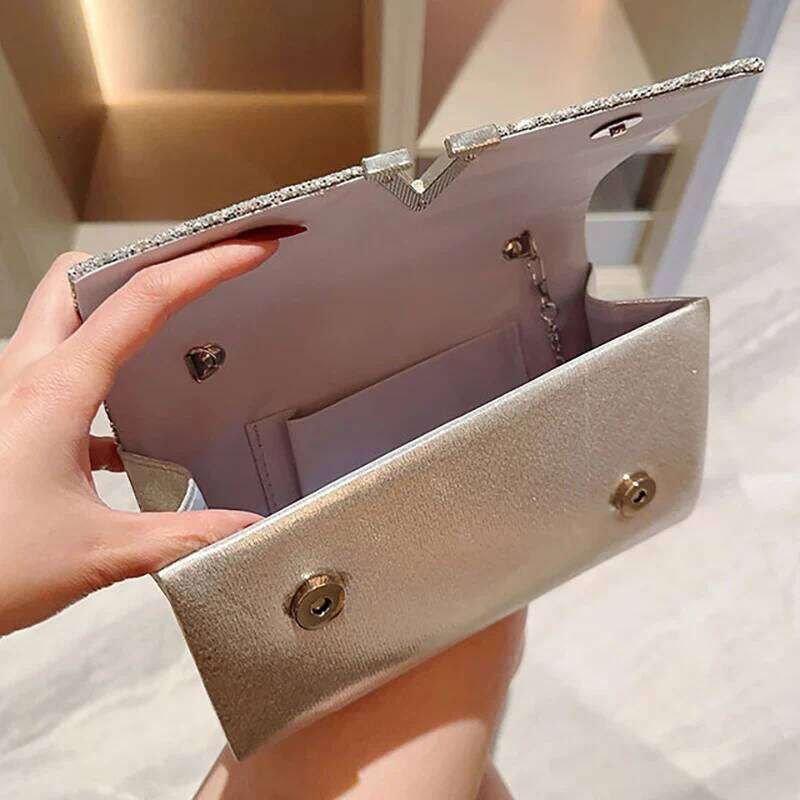 Designer Bag Luxury Bag Women Evening Shinny Handbag Ladies Glitter Sequin Clutch Purse Chain Shoulder Crossbody Bag For Wedding Party Xa32zd