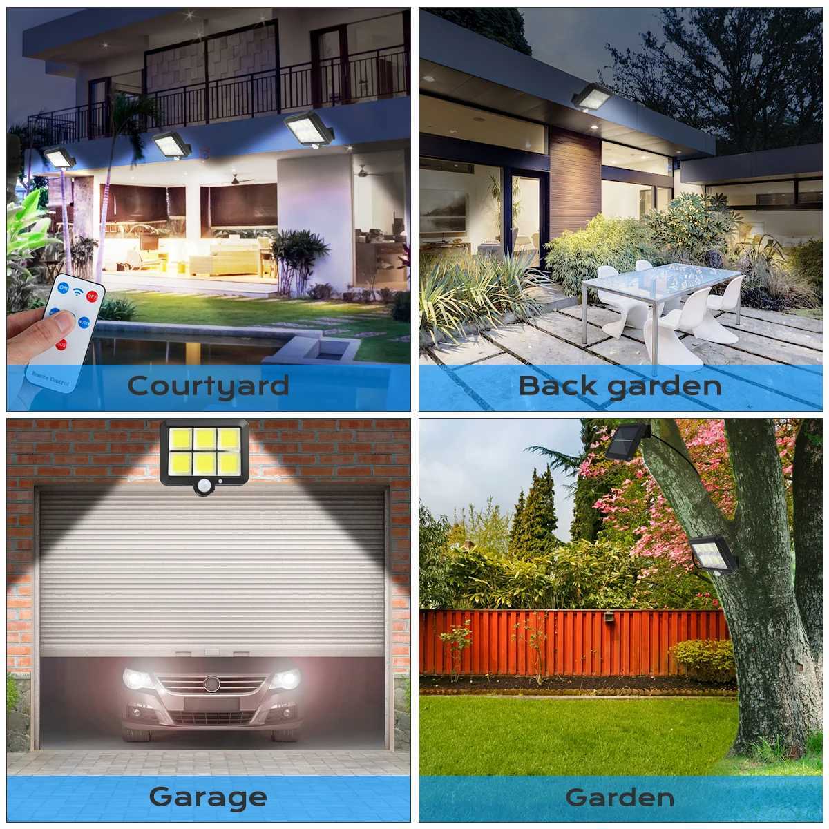 120COB Solar Street Light Motion Sensor Solar Light with 5m Extension Cord Indoor and Outdoor Lighting Wall Light SpotlightXJ250624