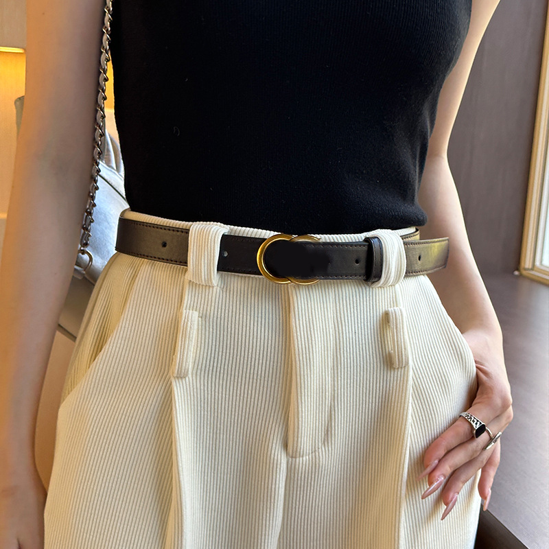 Letters designer belt woman retro soft leather belts versatile ladies simple belt for women red white adjustable waistband multiple sizes high grade zl406