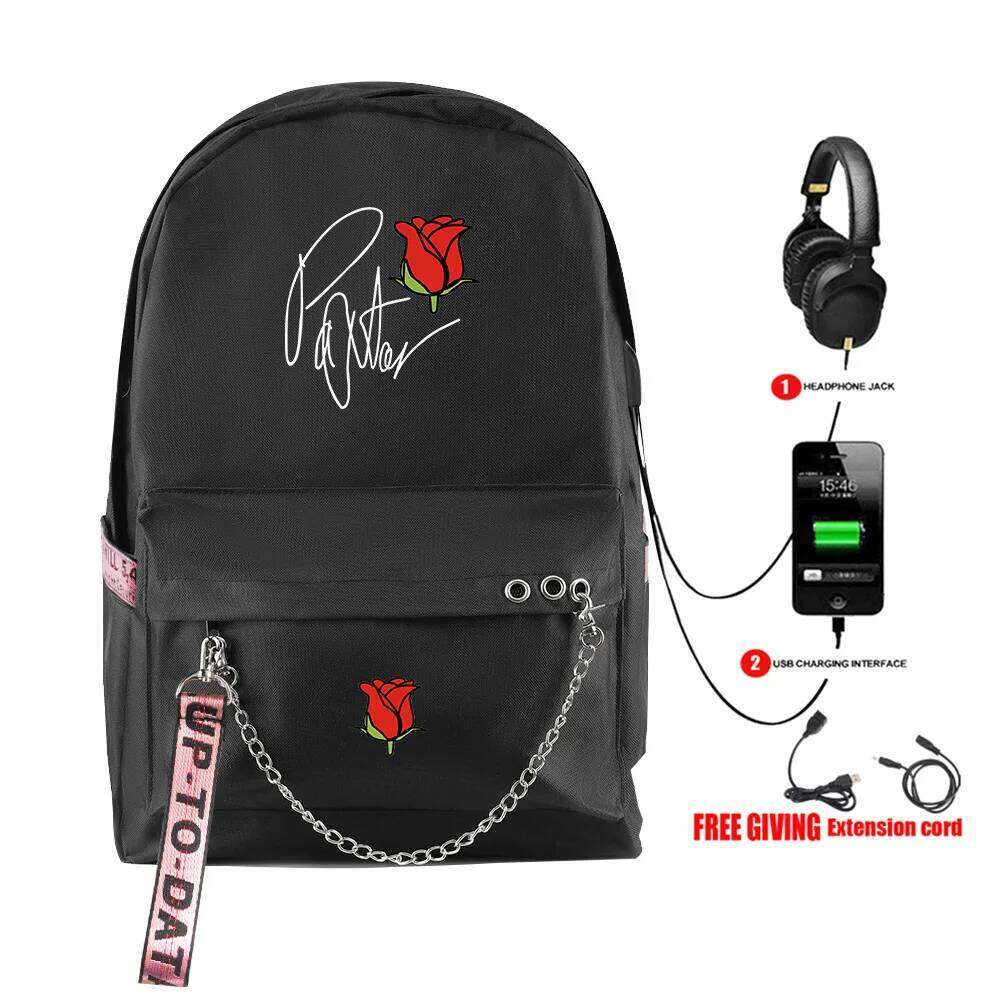Fashion Novelty payton moormeier Student School Bags Unisex Print Oxford Waterproof Notebook Usb Rechargeable Travel Backpacks