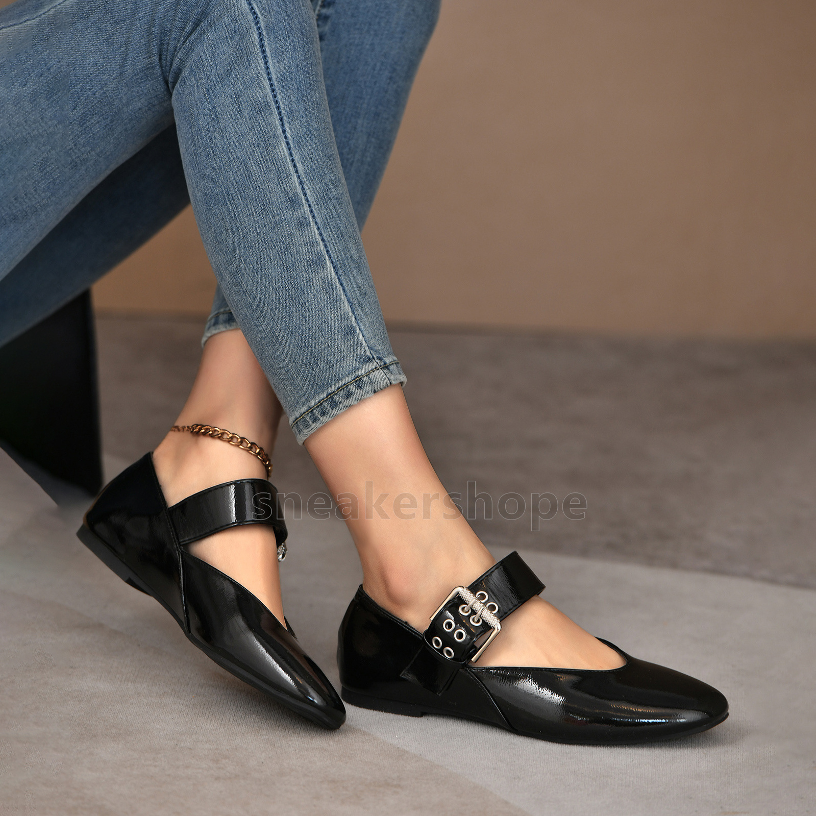 designer shoes ballet flats heels loafers mary jane shoes fashion exquisite buckle strap sandals summer soft-soled walking ballerina flats dress shoes