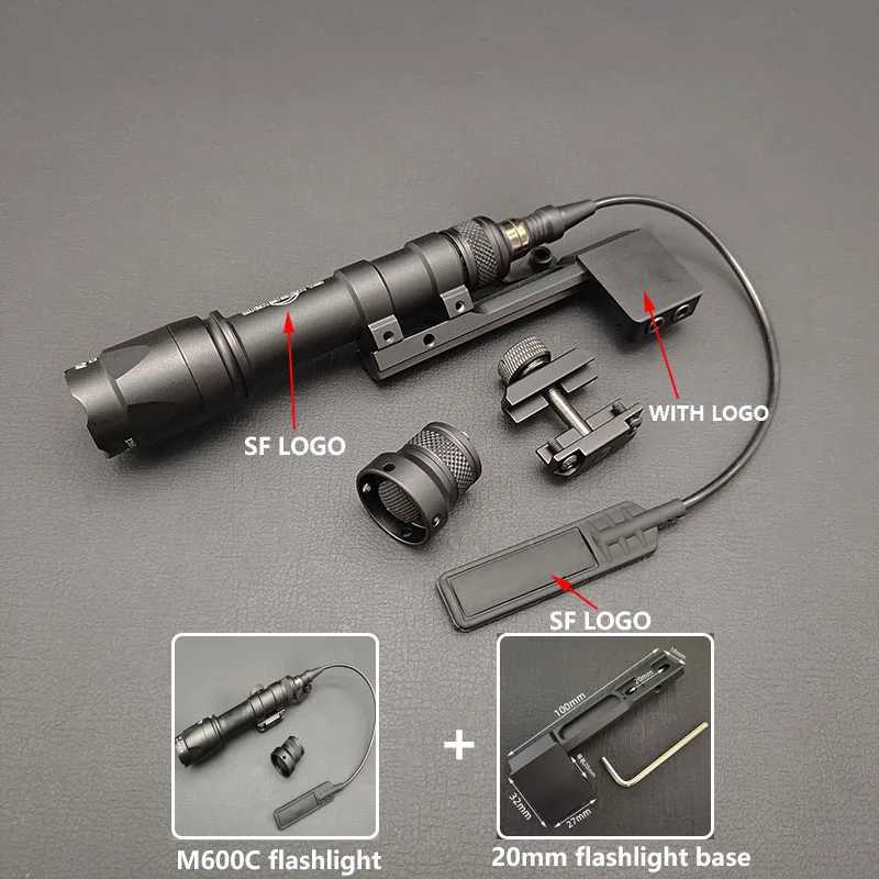 Tactical Airsoft SF M300 M600 M600C Flashlight M300C Hunting Weapon Light Momentary Remote Switch Fit Keymod M-Lok Picatinny XJ250701