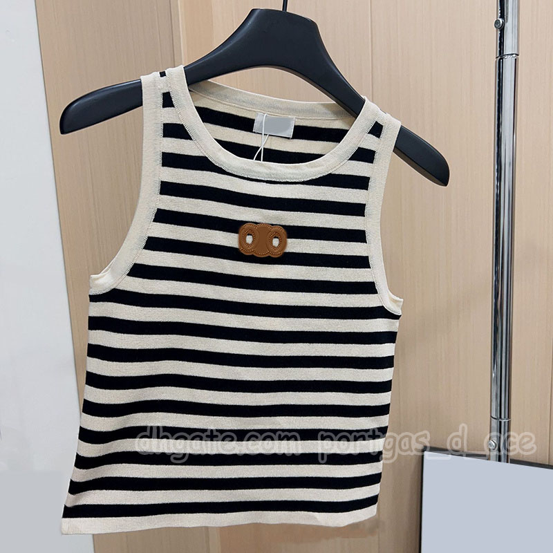 Letter Striped Women Cropped Tank Tops Summer Sexy Cool Racing Tanks Street Style Vacation Birthday Party Singlet