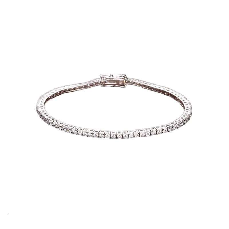 3ct Womens Minimalist Elegant Design Sterling Silver Moissanite Bracelet Unique Gift for Her
