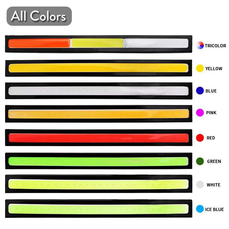 2Pcs 17CM Car LED COB Daytime Running Light Strip 12V Auto DRL Driving Parking Fog Lamp Waterproof For Truck Vehicle Decoration W250701