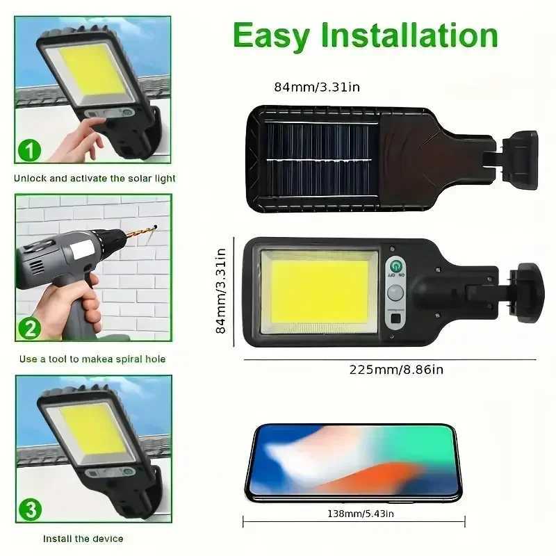 Solar Street Lights Outdoor Waterproof Human Body Sensing Courtyard Garden Wall Household Lights Rural Road Lighting Wall LightsXJ250624
