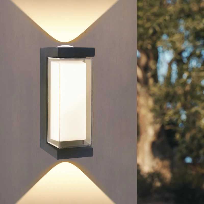 Modern LED Waterproof Up Down Wall Lamp Outdoor and Indoor Wall Light Courtyard Porch Corridor Bedroom Wall Sconce AC85-265 XJ250624
