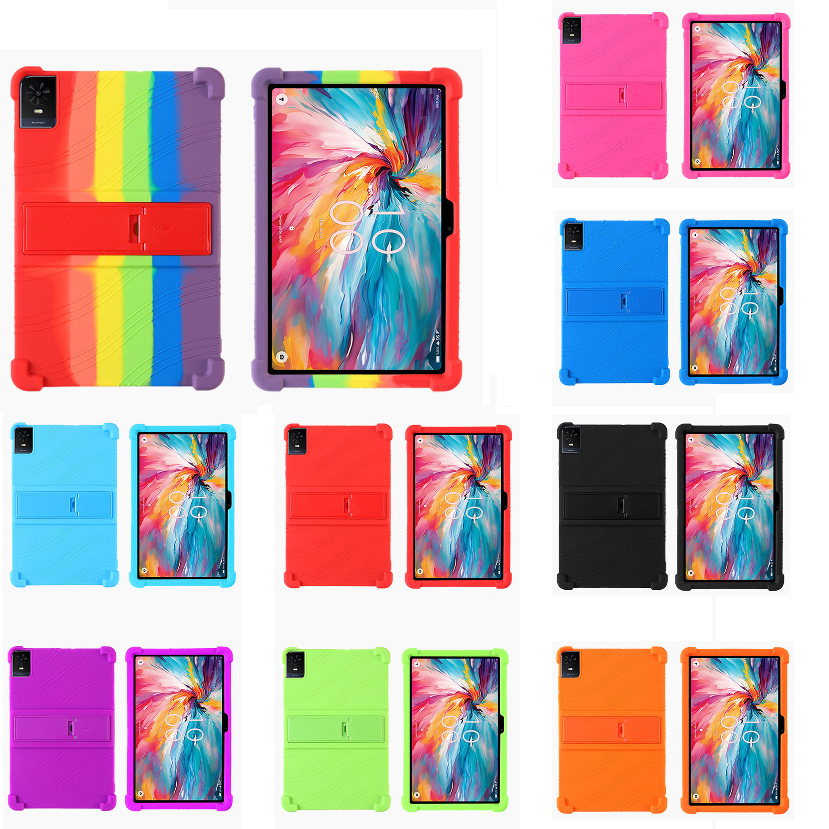 Luxury Four Thicken Corners Airbag Soft Silicone Stand Tablet PC Case For TCL Tab 10 NXTPaper 5G 10.4 11 Plus 10 Gen2