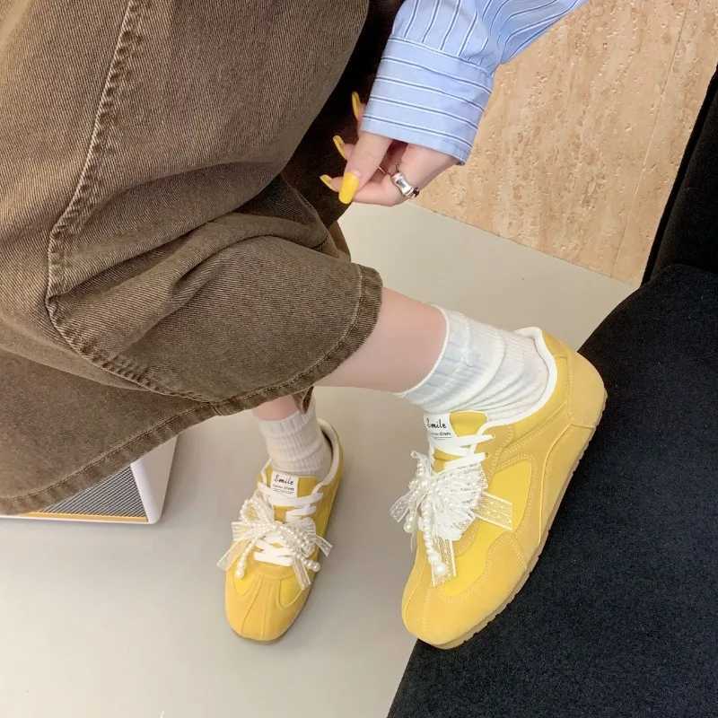 Women Sneakers 2024 Spring And Autumn New Leopard Print German Training Shoes Women Contrast Flat Casual Shoes Women XJ260702