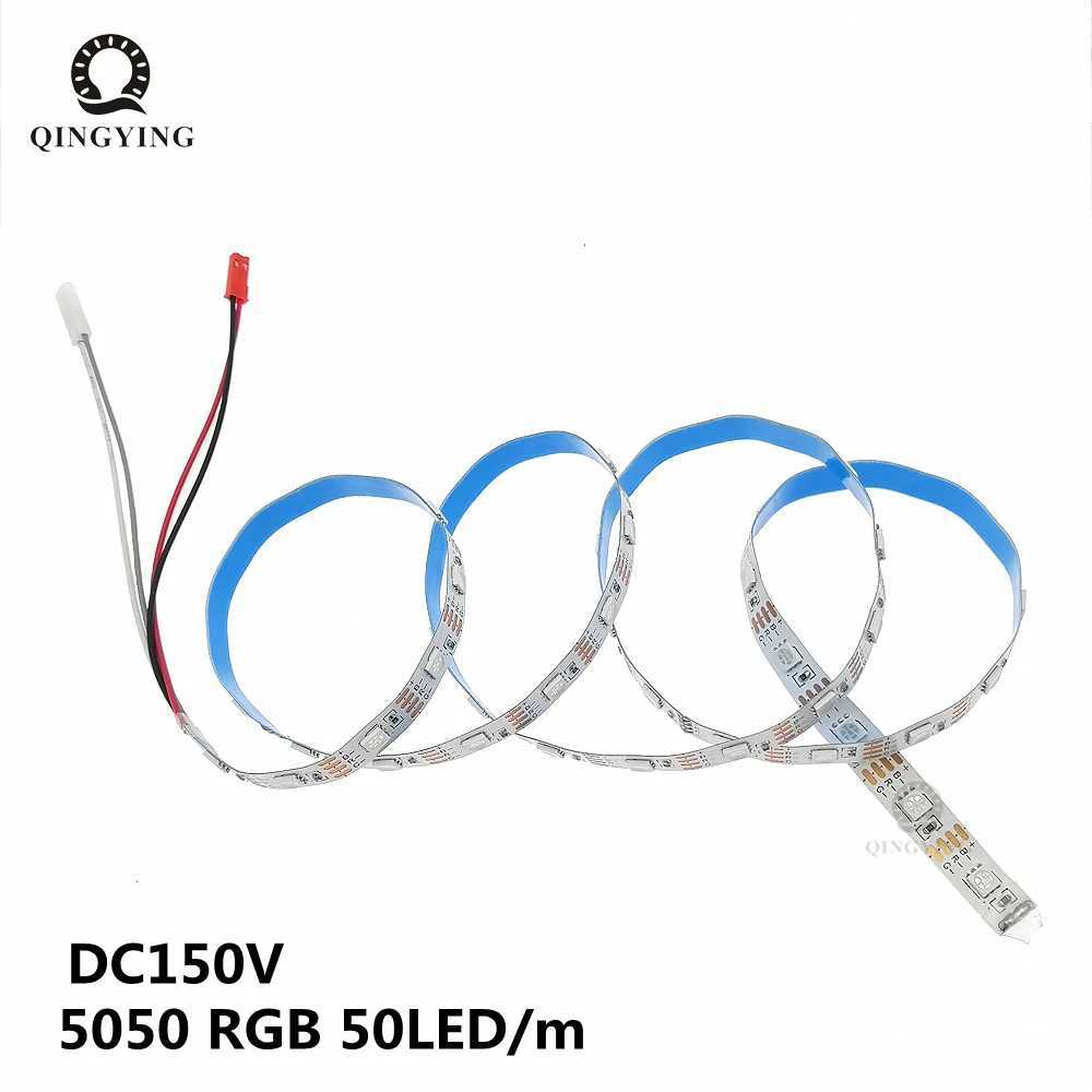 1m/roll SMD5050 RGB LED Strip 50LED / meter 220-260mA Constant Current Flexible Light Tape For Repair or Replace Chandelier W250701