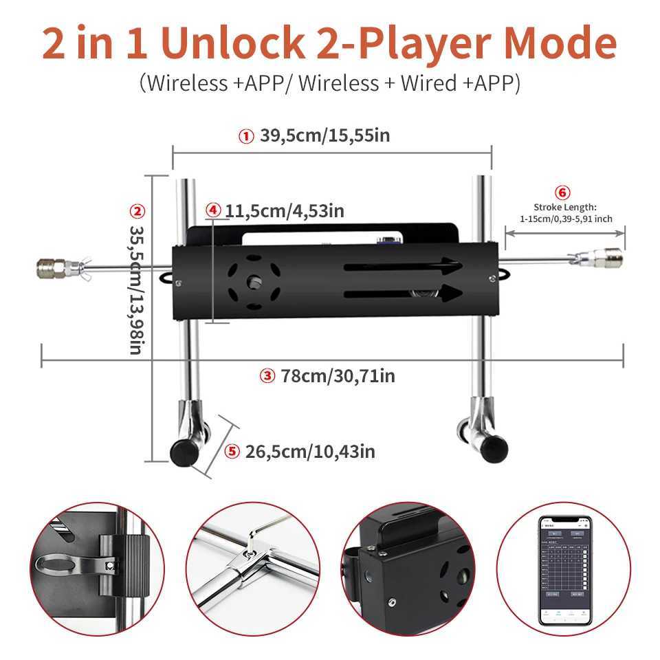 FREDORCH 200W APP Premium sex machine System with Dildo Thrusting Love Sex Machine Remote Control 3-5cm for women sex machine W250702