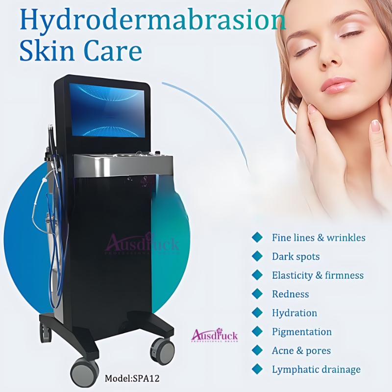 Hydradermabrasion Facial Aquafacial Peeling Hydro Shrink Pore Facial Firming Diamond Dermabrasion H2o2 Microdermabrasion Device