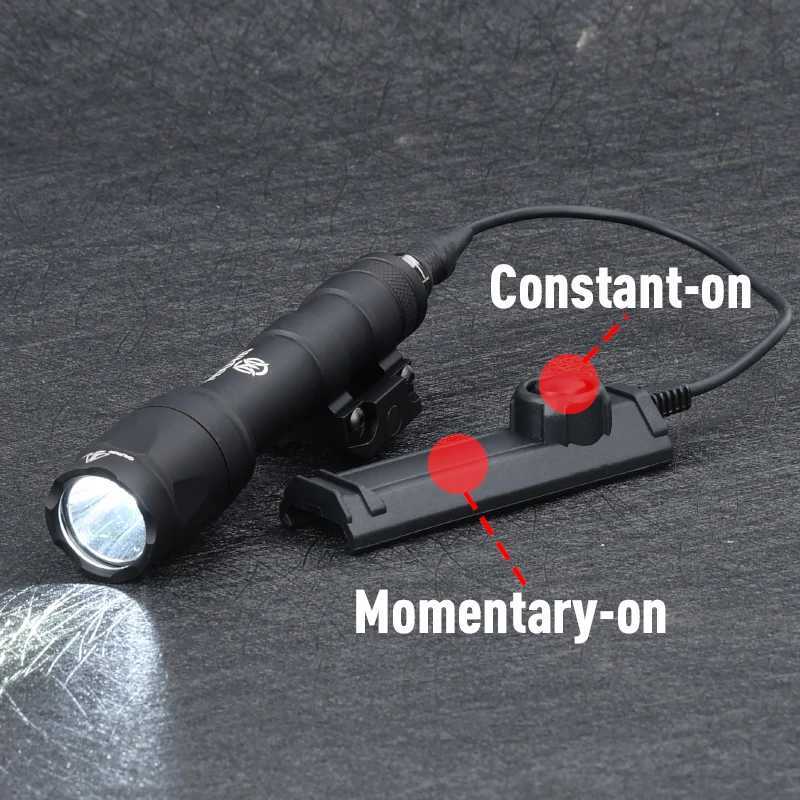 Surefire Tactical M300 M600 Flashlight Lantern Torch AR15 Rifle Airsoft Weapon Light Scout Lamp Dual Function Pressure Switch XJ250701