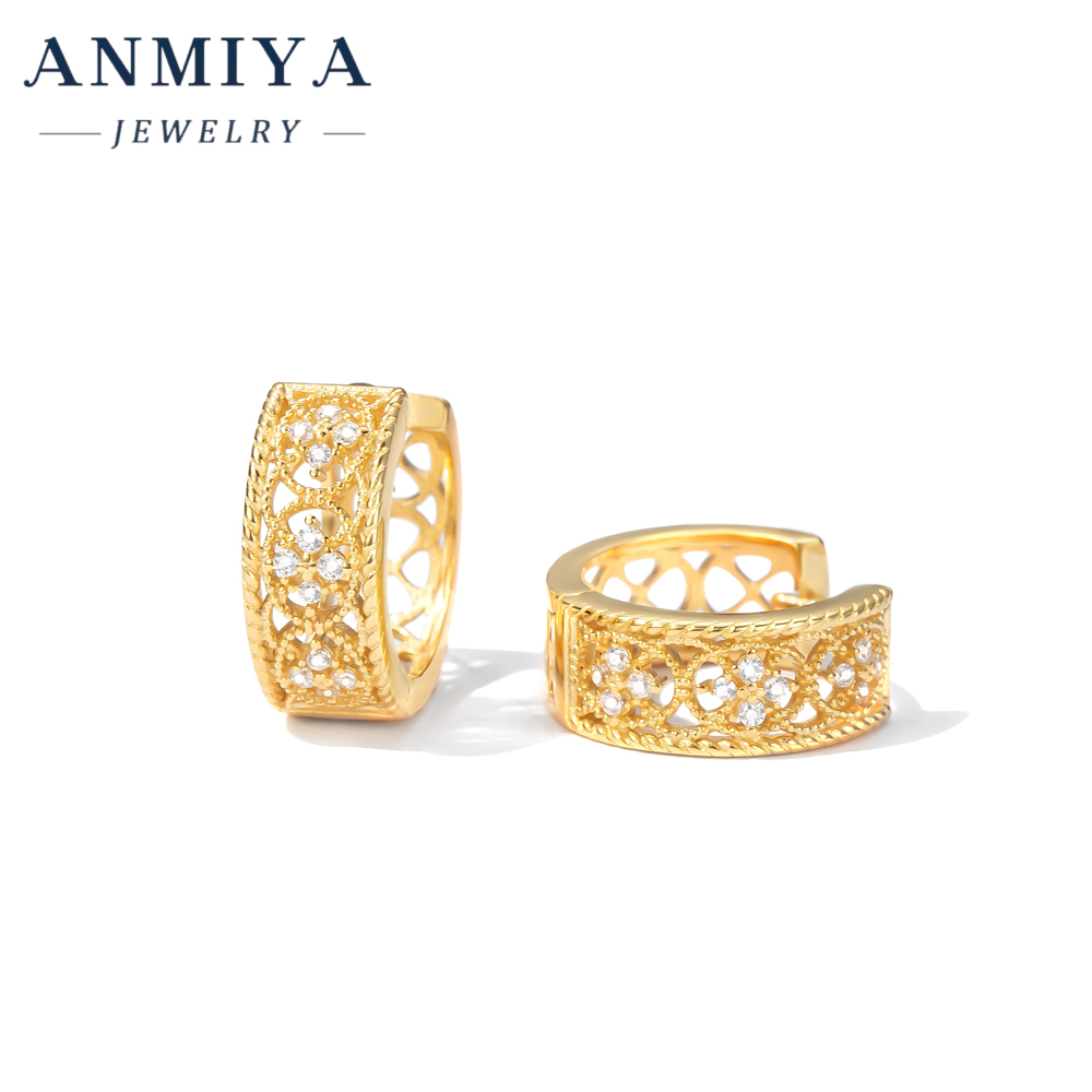 Minimalism 925 Sterling Silver Hoop Earrings with Geometric Cutout Details - Fashion Jewelry for Universal