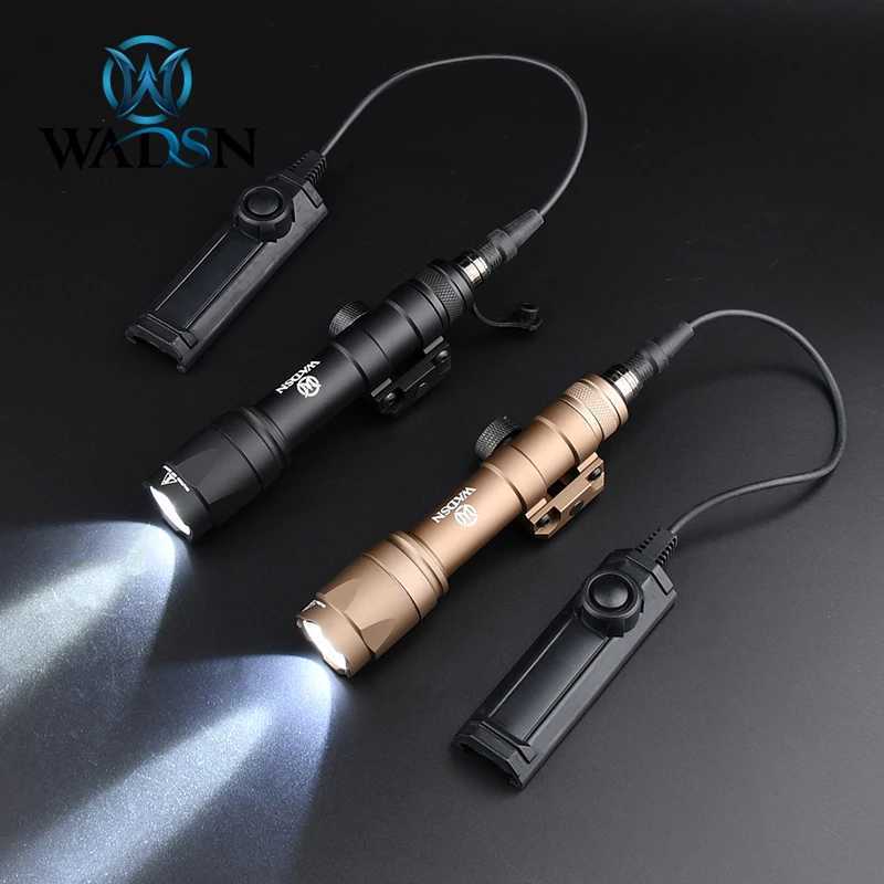 M600 M600C Tactical Flashlight Light Fit Picatinny Rail 600LM LED With Dual Function Switch Wdasn Airsoft Metal WeaponsXJ250701