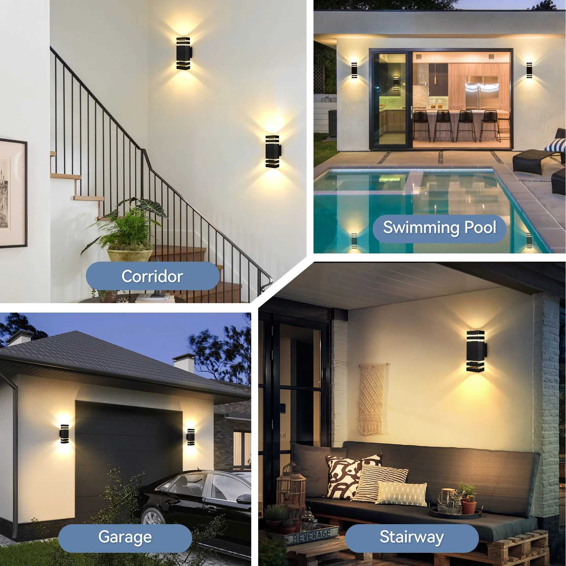Outdoor Wall Lamp IP65 Waterproof E27 Light Socket Home Garden Decor Wall Sconces Exterior Fixture Balcony Hallway Porch LightingXJ250624