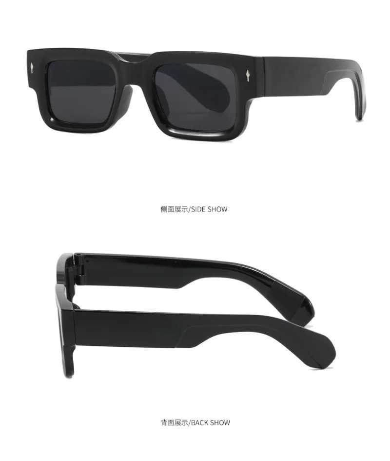 New Square Sunglasses Men Rectangle Brand Designer Small Sun Glasses Male Retro Black Lens Driving Fishing Oculos UV400 Shades XJ250701