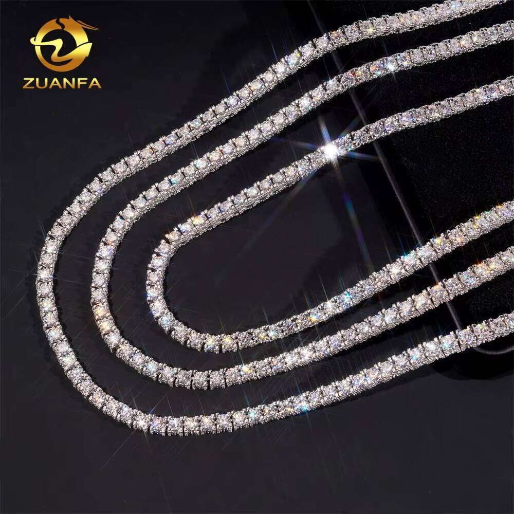 5Mm 65Mm GRA Certificate VVS Silicon Stone Inlaid Dia Side Ice Tennis Sier HipHop Jewelry Chain