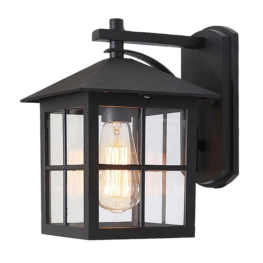 Outdoor Vintage Wall Lamp E27 Bulb Sconce Light Fixtures Retro LED Wall Lamp Porch House Home Yard Garden Lighting Black BronzeXJ250624