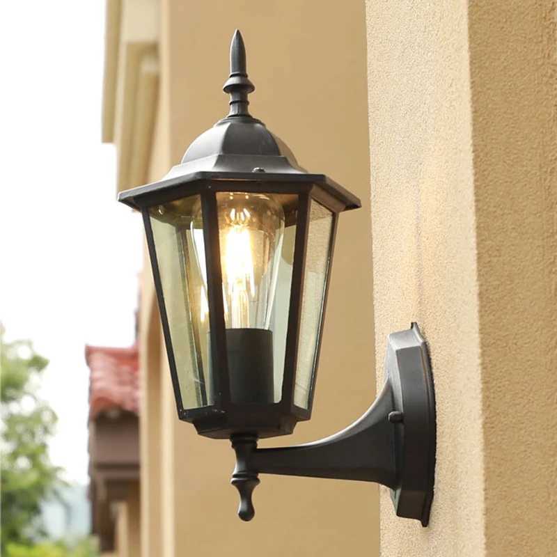 European Style Retro Outdoor Wall Light Balcony Sconce Lamp Waterproof Garden Decoration Outdoor Vintage Porch LampXJ250624
