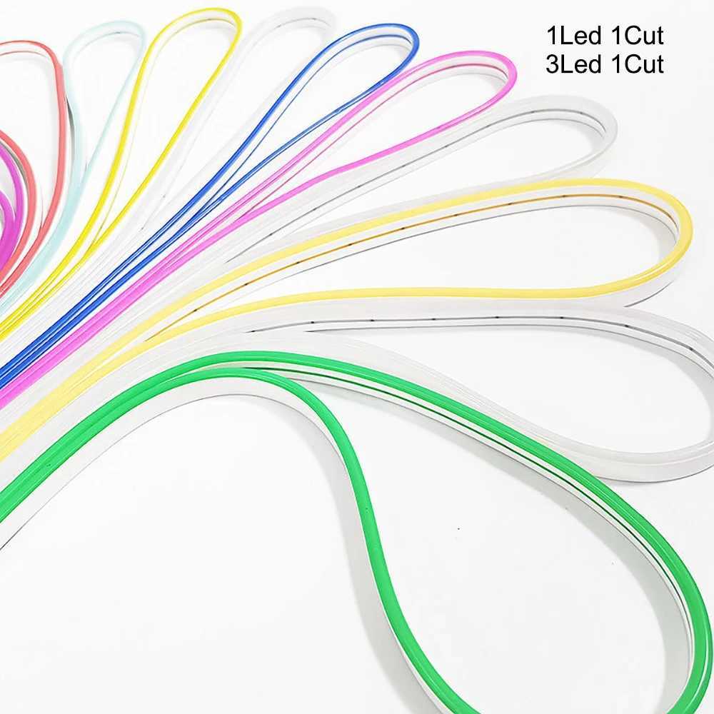 5V 12V LED Neon Strip DIY Sign Light SMD 2835 LEDs/m Flexible Silicone Rope Tube Waterproof 1cm 2.5cm Cut For Home Decoration W250701