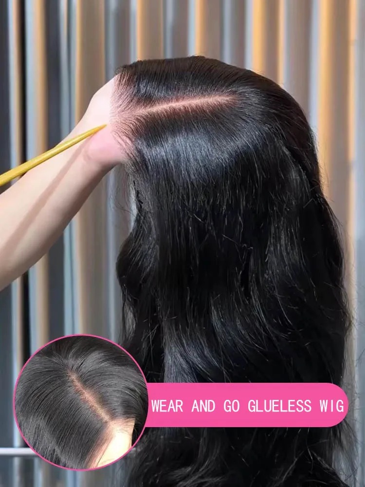 Human Hair HD 13X6 Body Wave Lace Frontal Wig 13X4 Front Human Hair Ready To Wear Go Glueless Wig 200 Density 30 40 Inch Synthetic Front wigs