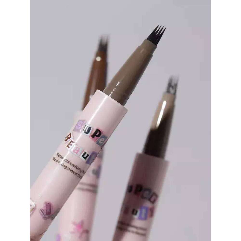 FLORTTE I Am Super Beauty Liquid Pen Knife Edge Water Quad Split Pencil Lasting Wild Eyebrow Makeup Cosmetics X250702