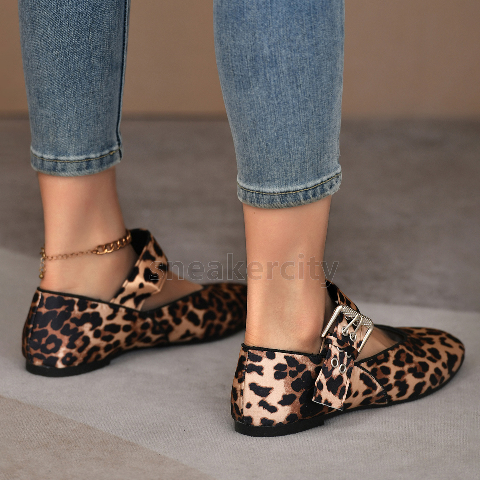 fashion loafers elegant ballet flats heels mary jane shoes luxury leather mules round toe retro womens sandals daily casual soft-soled walking shoes