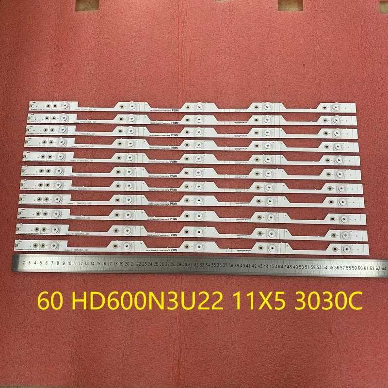 11pcs/set 5LED LED backlight Strip for Sharp LC-60P6070U 60DU6070 Hisense H60NEC5600 HD600N3U22-L2B HE60QZMN HD600N3U22 W250701