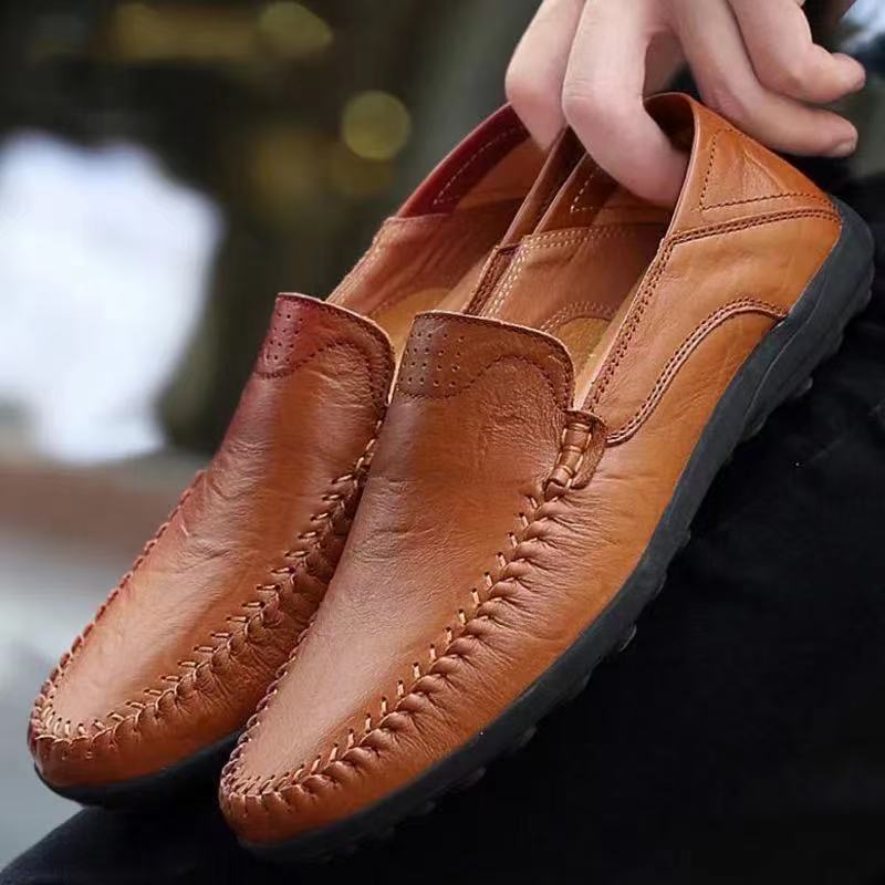Genuine Leather Casual Formal Men Loafers Moccasins Italian Breathable Slip on Male Boat Shoes Size 39-44 240924