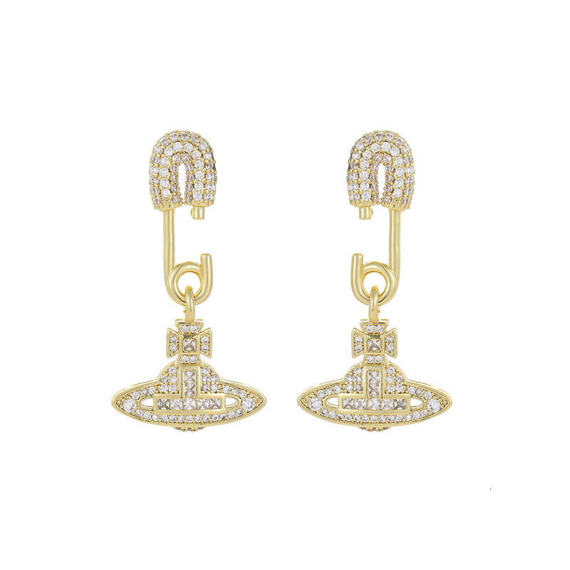 Designer Pave Full Diamond Light Luxury Simple Banquet Super Shiny Fashionable Ladies Jewelry Earrings Temperament Personality Studs