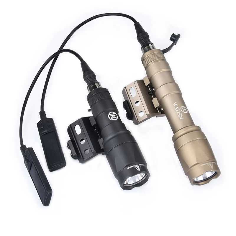 WADSN SF Surefir M600 M300 M600C M300A Airsoft Powerful Flashlight Tactical Scout Rifle Gun Weapon LED Light With Offset Base XJ250701