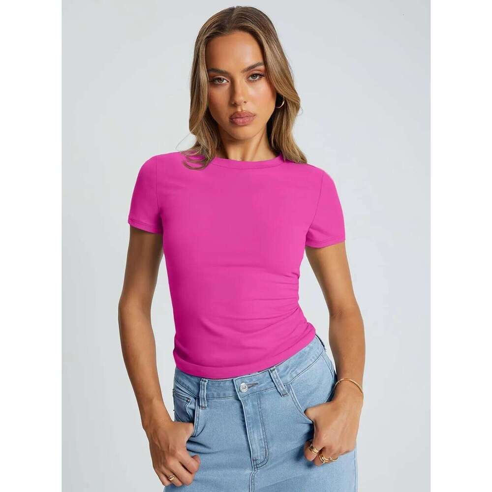 hoodie Wear Trendy Queen Womens Basic T Shirts Summer Tops Crop Short Sleeve Y2k Tee Cute Gym Fashion Workout Clothes jacket