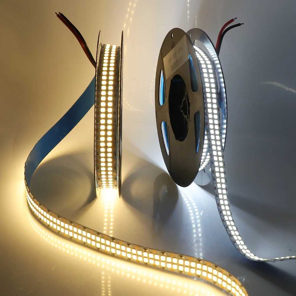 5M 10M LED Strip 12V 24V 2835SMD Flexible LED Ribbon Tape Light 240 480 LEDs/m Warm/Natural/White Red Green Blue for Home Decor W250701