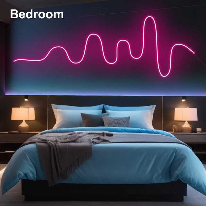 5V USB RGB LED Neon Strip Light 24key IR Remote Control Neon Sign Rope Lights Flexible Waterproof Outdoor/Home Bedroom Decor W250701