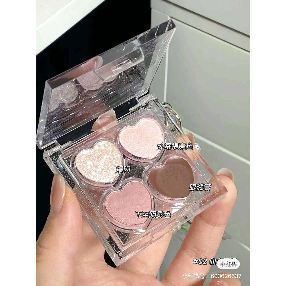 FLORTTE Narcissistic 4 Color Eyeshadow Recliner ltipose Tray X250702
