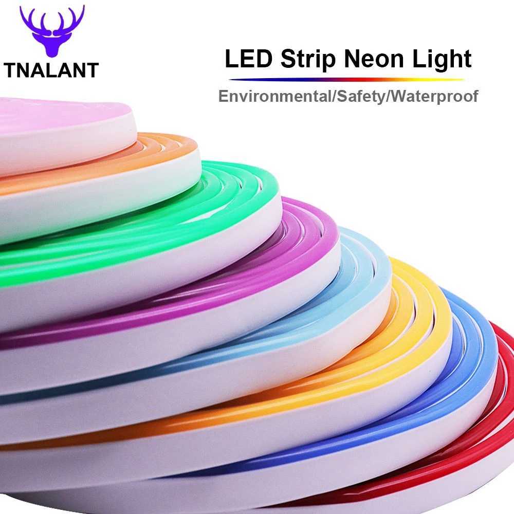 DC12V Neon LED Strip 120LEDs/M Flexible Rope Tube Neon Light Waterproof 1M 2M 3M 4M 5M For Home Decoration W250701